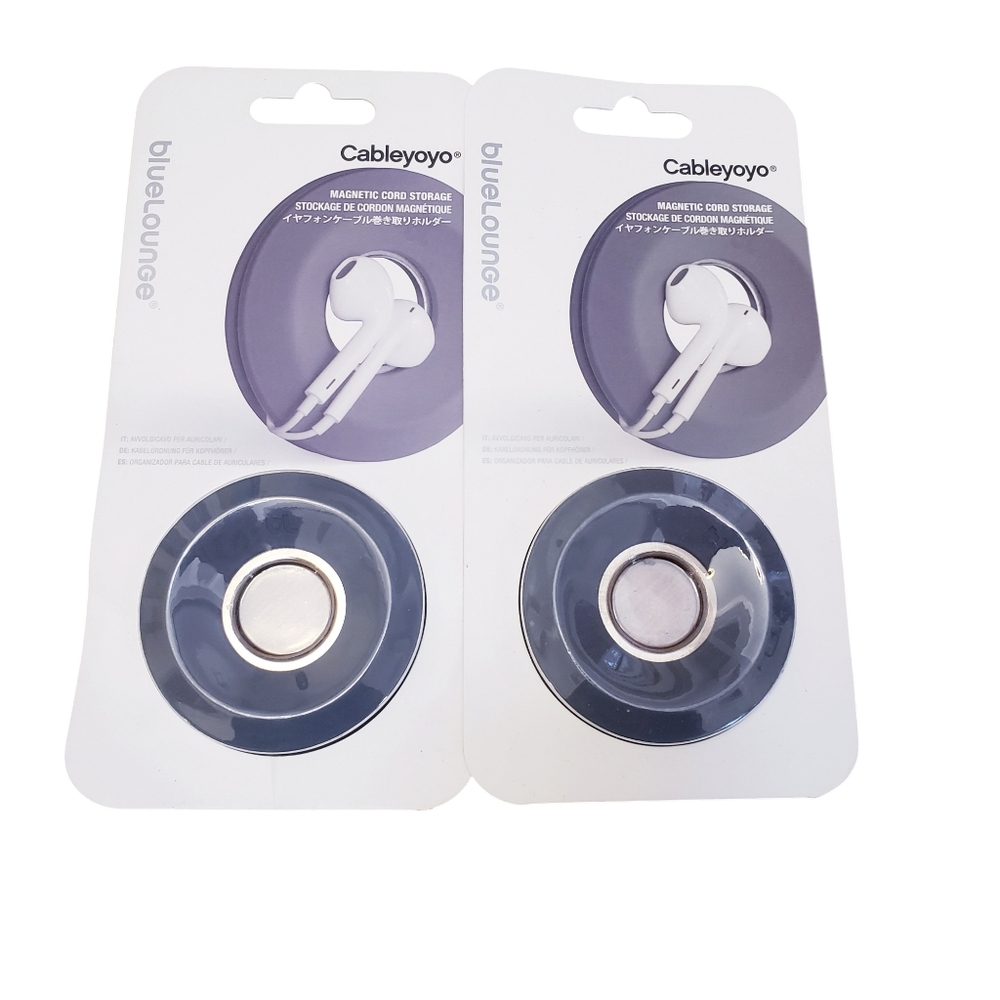 NWT Set of 2, Cableyoyo Magnetic Cord Storage, Dark Gray